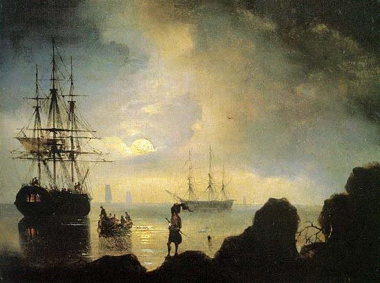 Ivan Aivazovsky Fishermen on the shore